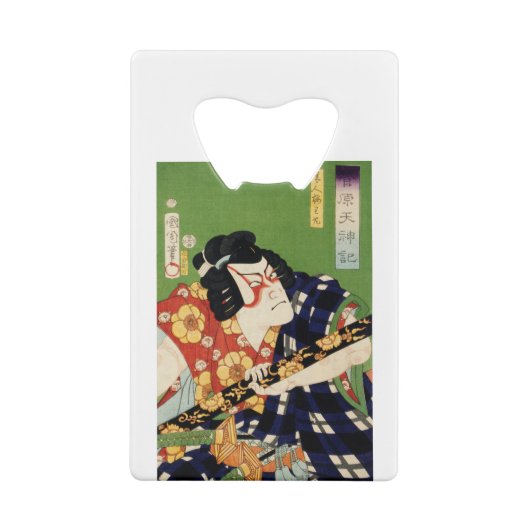  kleurrijke traditionele Japanse Ukyio-e-sty Creditkaart Flessenopener (Achterkant)