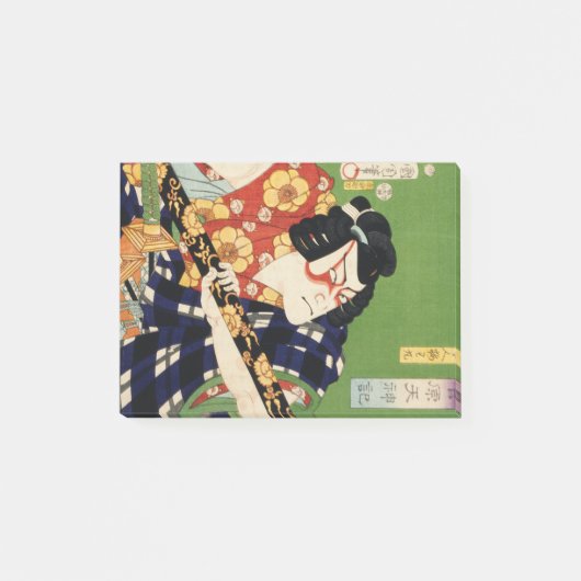 kleurrijke traditionele Japanse Ukyio-e-sty Post-it® Notes (Voorkant)