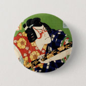 kleurrijke traditionele Japanse Ukyio-e-sty Ronde Button 5,7 Cm (Voorkant)