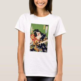  kleurrijke traditionele Japanse Ukyio-e-sty T-shirt