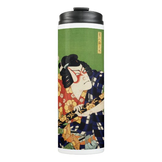 kleurrijke traditionele Japanse Ukyio-e-sty Thermosbeker (Voorkant)