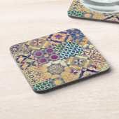 Kleurrijke traditionele mediterrane en Egeïsche te Bier Onderzetter (Linkerzijde)