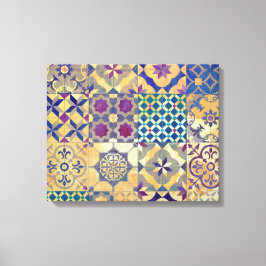 Kleurrijke traditionele mediterrane en Egeïsche te Canvas Afdruk
