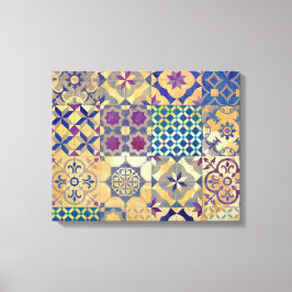 Kleurrijke traditionele mediterrane en Egeïsche te Canvas Afdruk