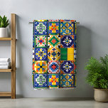 Kleurrijke Traditionele Mexicaanse Talavera Tegels Strandlaken<br><div class="desc">Dit ontwerp kan worden gepersonaliseerd door de Edit optie van het Ontwerp te kiezen. Je kunt ook overdragen naar andere objecten. Neem contact met me op via colorflowcreations@gmail.com of gebruik de chatoptie bovenaan de pagina als u dit ontwerp op een ander product wilt plaatsen of hulp nodig hebt bij dit...</div>