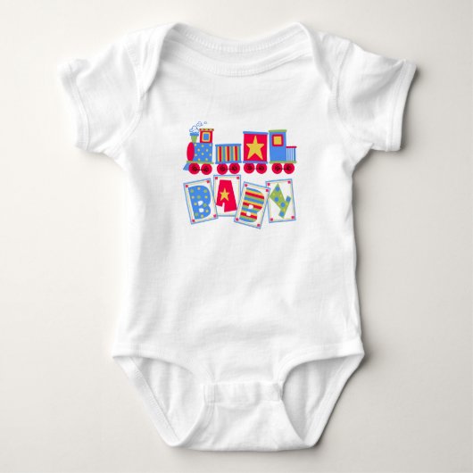 Kleurrijke Train Baby Bodysuit (Voorkant)