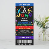 Kleurrijke Trampoline Jump Verjaardagskaartje Kaart (Staand voorkant)