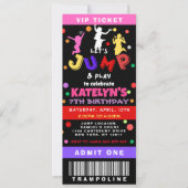 Kleurrijke Trampoline Jump Verjaardagskaartje Kaart (Voorkant)