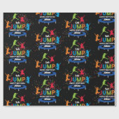 Kleurrijke Trampoline Park Jump Kids Verjaardagsfe Cadeaupapier (Vlak)