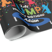 Kleurrijke Trampoline Park Jump Kids Verjaardagsfe Cadeaupapier (Rol Hoek)