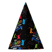 Kleurrijke Trampoline Park Jump Kids Verjaardagsfe Feesthoedjes (Voorkant)