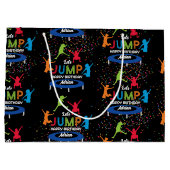 Kleurrijke Trampoline Park Jump Kids Verjaardagsfe Groot Cadeauzakje (Achterkant)