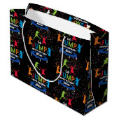Kleurrijke Trampoline Park Jump Kids Verjaardagsfe Groot Cadeauzakje (Achterkant Gekanteld)