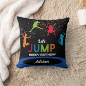 Kleurrijke Trampoline Park Jump Kids Verjaardagsfe Kussen (Deken)