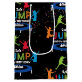 Kleurrijke Trampoline Park Jump Kids Verjaardagsfe Medium Cadeauzakje (Achterkant)