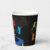 Kleurrijke Trampoline Park Jump Kids Verjaardagsfe Papieren Bekers (Achterkant)