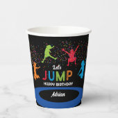 Kleurrijke Trampoline Park Jump Kids Verjaardagsfe Papieren Bekers (Links)