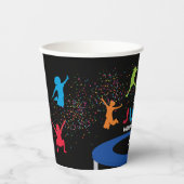 Kleurrijke Trampoline Park Jump Kids Verjaardagsfe Papieren Bekers (Voorkant)