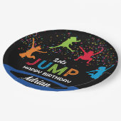 Kleurrijke Trampoline Park Jump Kids Verjaardagsfe Papieren Bordje (Gekanteld)