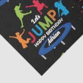 Kleurrijke Trampoline Park Jump Kids Verjaardagsfe Tissuepapier (Detail)