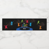 Kleurrijke Trampoline Park Jump Kids Verjaardagsfe Waterfles Etiket (Enkel label)