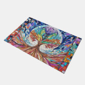 Kleurrijke Tree of Life Mozaïekkunst Deurmat (Schuin)