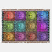Kleurrijke Tree of Life Patchwork Quilt Deken (Voorkant)