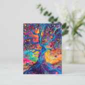 Kleurrijke Tree of Life Rainbow Serenity Natuur Ar Briefkaart (Staand voorkant)