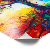 Kleurrijke Tree of Life Rainbow Serenity Natuur Ar Foto Afdruk (Hoek)