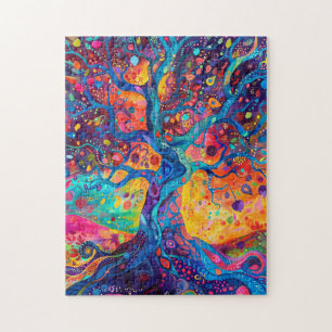 Kleurrijke Tree of Life Rainbow Serenity Natuur Ar Legpuzzel