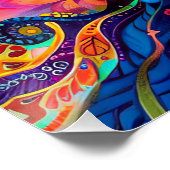 Kleurrijke Tree of Life Rainbow Serenity Natuur Ar Perfect Poster (Hoek)