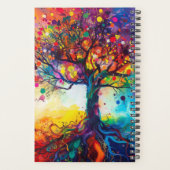 Kleurrijke Tree of Life Rainbow Serenity Natuur Ar Planner (Achterkant)