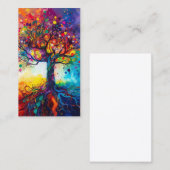 Kleurrijke Tree of Life Rainbow Serenity Natuur Ar Visitekaartje (Voorkant / Achterkant)