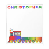 Kleurrijke trein op maat notitieblok (Voorkant)