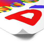 Kleurrijke trein op maat poster (Hoek)