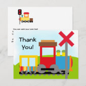 Kleurrijke Trein Verjaardag Bedankt Briefkaart (Voorkant / Achterkant)
