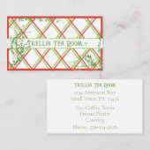 Kleurrijke Trellis en Foliage Visitekaartje (Voorkant / Achterkant)