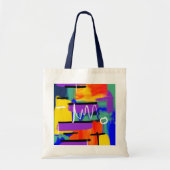 Kleurrijke Trendy Abstracte Kunstwerk Teacher Gift Tote Bag (Voorkant)