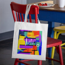 Kleurrijke Trendy Abstracte Kunstwerk Teacher Gift