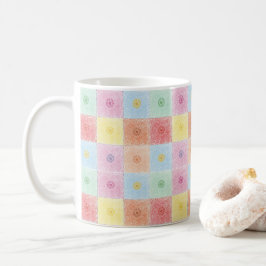 Kleurrijke trendy bloemenpatroon Verjaardag p Koffiemok
