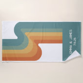 Kleurrijke trendy bruiloft geschenk strandlaken (Voorkant)