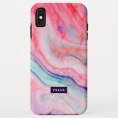 Kleurrijke trendy faux agate stone textuur Case-Mate iPhone case (Achterkant)