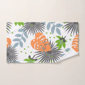 Kleurrijke trendy feminine Floral Oranje en blauw Bad Handdoek (Handdoek)