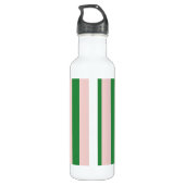 Kleurrijke trendy groene kleur blok moderne strepe waterfles  (Achterkant)