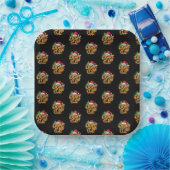 Kleurrijke trendy kerst papieren bordje (Feest)