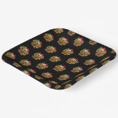 Kleurrijke trendy kerst papieren bordje (Gebogen)