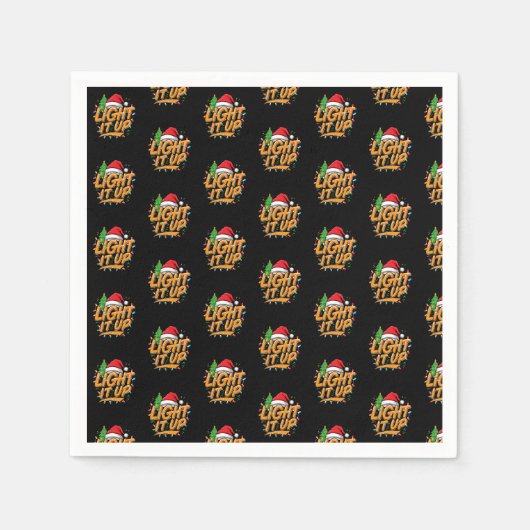 Kleurrijke trendy kerst servet (Voorkant)