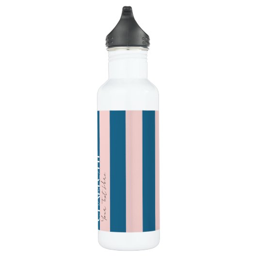 Kleurrijke trendy moderne marine nautische blauwe  waterfles  (Rechts)