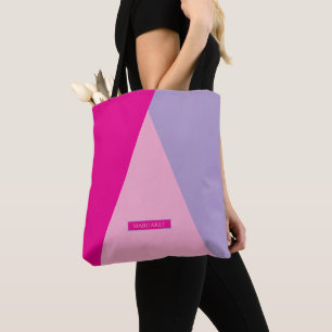 Kleurrijke trendy moderne minimale tote tas