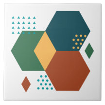 Kleurrijke trendy retro geometrisch groen blauw wi